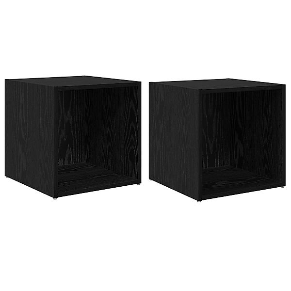 vidaXL TV-Schrank TV-Schränk 2 pcs Schwarz günstig online kaufen