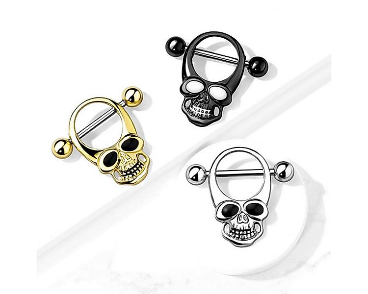 Order & Smile Schmuck Brustwarzenpiercing Brustwarzenpiercing „Totenkopf“: günstig online kaufen
