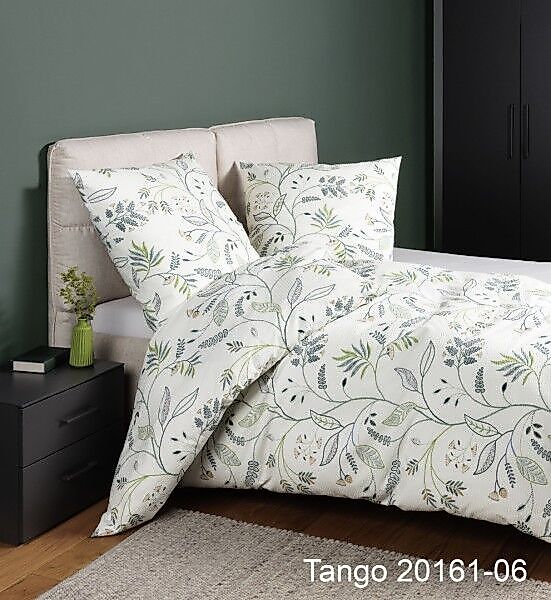 Janine Janine Mako-Soft-Seersucker Bettwäsche TANGO 20161 grün Größe:  155x günstig online kaufen