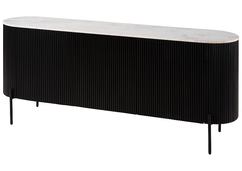 Massivmoebel24 Sideboard (Mango 180x40x76 schwarz lackiert günstig online kaufen