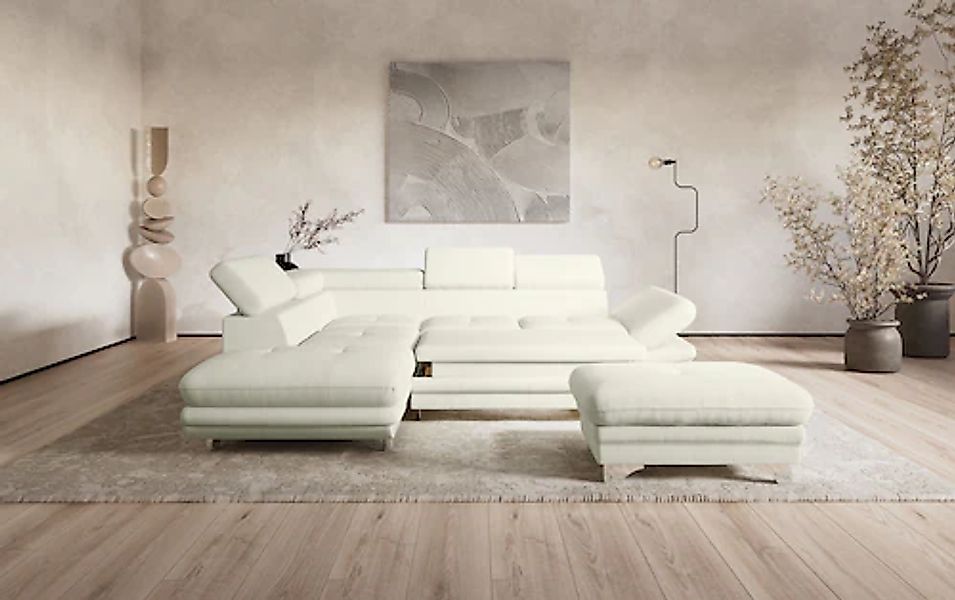 COTTA Ecksofa »Enterprise L-Form« mit Arm- & Kopfteilverstellung, wahlweise günstig online kaufen