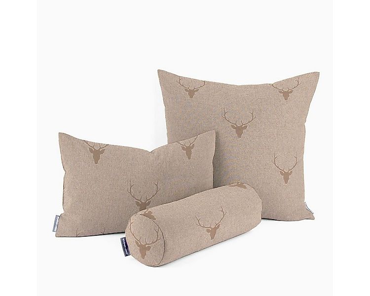 SCHÖNER LEBEN. Dekokissen SCHÖNER LEBEN. Kissenhülle Jacquard Hirschkopf Ge günstig online kaufen