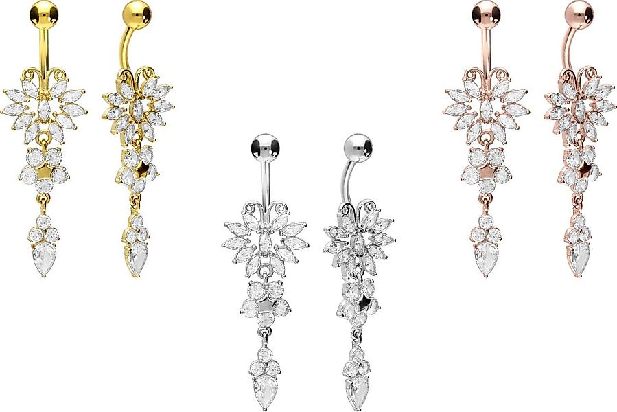 PIERCINGLINE Bauchnabelpiercing Chirurgenstahl Bananabell SCHMETTERLING + günstig online kaufen