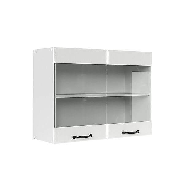 Vicco Glashängeschrank R-Line, Weiß Landhaus/Weiß, 80 günstig online kaufen