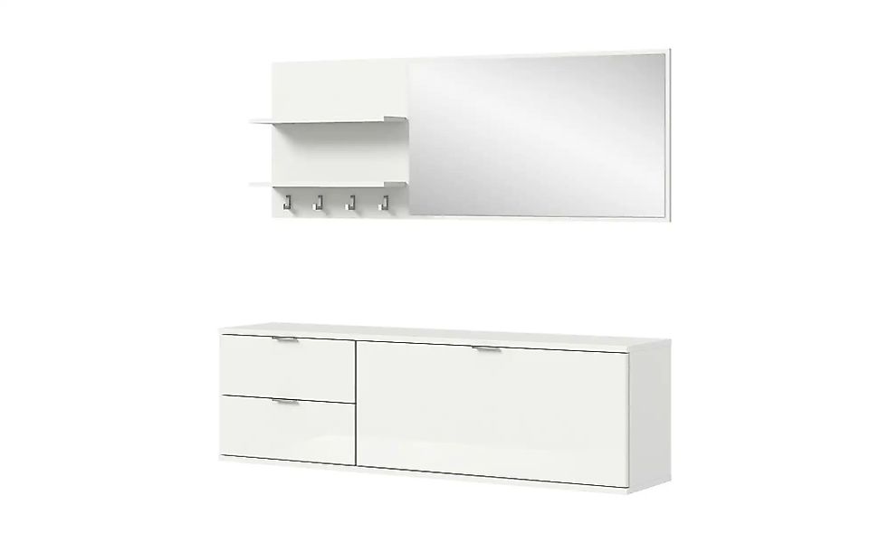 Garderobenkombination   ¦ weiß ¦ Maße (cm): B: 144 H: 191 Garderoben & Klei günstig online kaufen