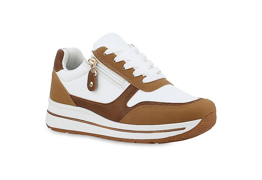 VAN HILL 841046 Wedgesneaker Damen Sneaker Wedges Bequeme Metallic Profil-S günstig online kaufen