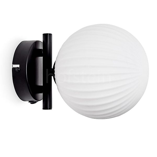 hofstein Wandleuchte Wandlampe aus Metall/Riffelglas in günstig online kaufen