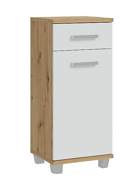 Bad-Unterschrank 1-trg VERIS von Forte Weiß / Artisan Oak günstig online kaufen