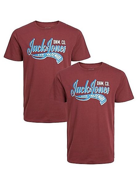 Jack & Jones T-Shirt 2-er Set Logo Kurzarm Basic JJELOGO (2-tlg) JJELOGO TE günstig online kaufen