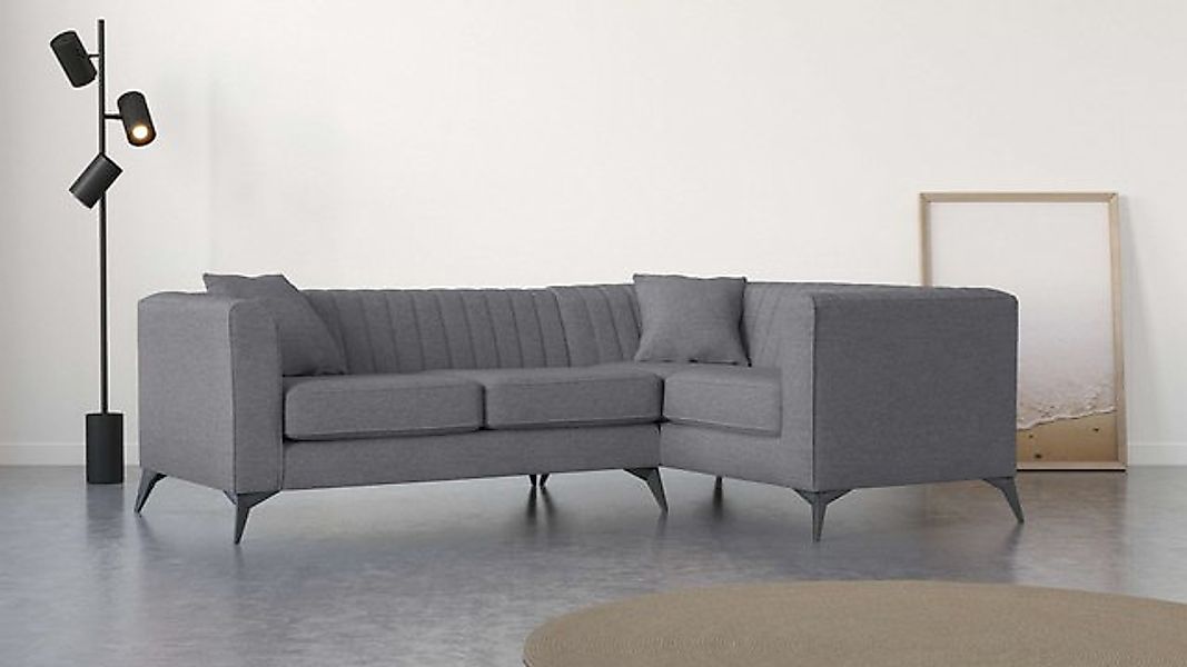 Places of Style Ecksofa MATTHEW L-Form ideal für kleine Räume, Maße B/T/H: günstig online kaufen