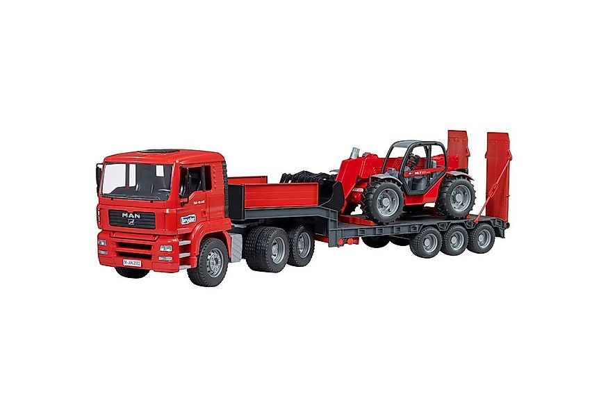 Bruder® Spielzeug-LKW bruder MAN TGA Tieflader mit Manitou Teleskoplader günstig online kaufen