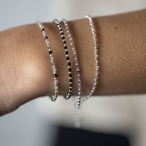 Materia Armkette Damen Edelstein Labradorit weiß günstig online kaufen
