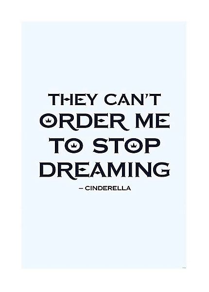 Komar Bild "Cinderella Quote", Disney, (1 St.), Wandbild zur Dekoration im günstig online kaufen