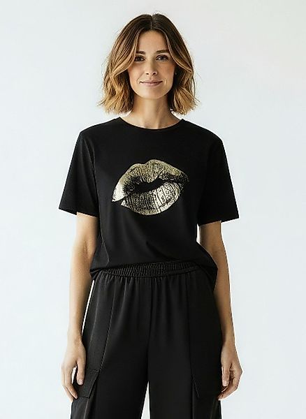 MARC AUREL T-Shirt mit Kussmund Print günstig online kaufen