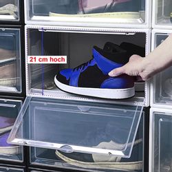 HAC24 Schuhbox Schuhorganizer Aufbewahrungsbox Stapelbar Kunststoffbox günstig online kaufen