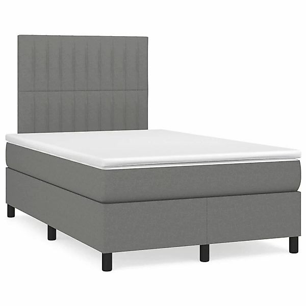 vidaXL Boxspringbett mit Matratze Dunkelgrau 120x200 cm Stoff1398577 günstig online kaufen