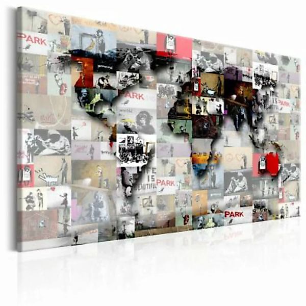 artgeist Wandbild Map: Banksy inspiration mehrfarbig Gr. 60 x 40 günstig online kaufen