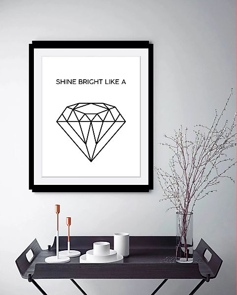 queence Bild "Diamant", in 3 Größen, gerahmt günstig online kaufen