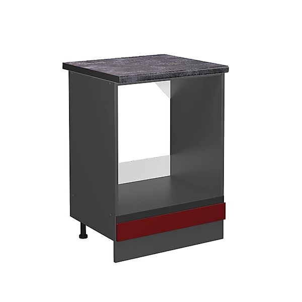 Vicco Herdumbauschrank R-Line Herdschrank Rot/Anthrazit 60 cm AP Anthrazit günstig online kaufen