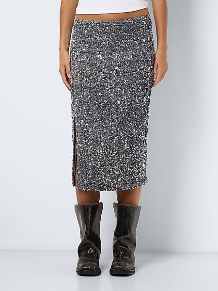 Noisy may Sommerrock Midi Pailletten Seitenschlitz günstig online kaufen