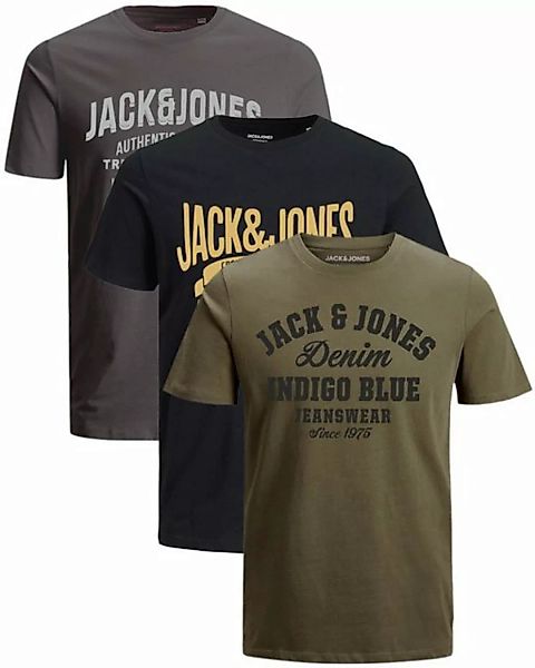 Jack & Jones Print-Shirt Bequemes Slimfit Shirt (Spar-Set, 3er-Pack) bedruc günstig online kaufen