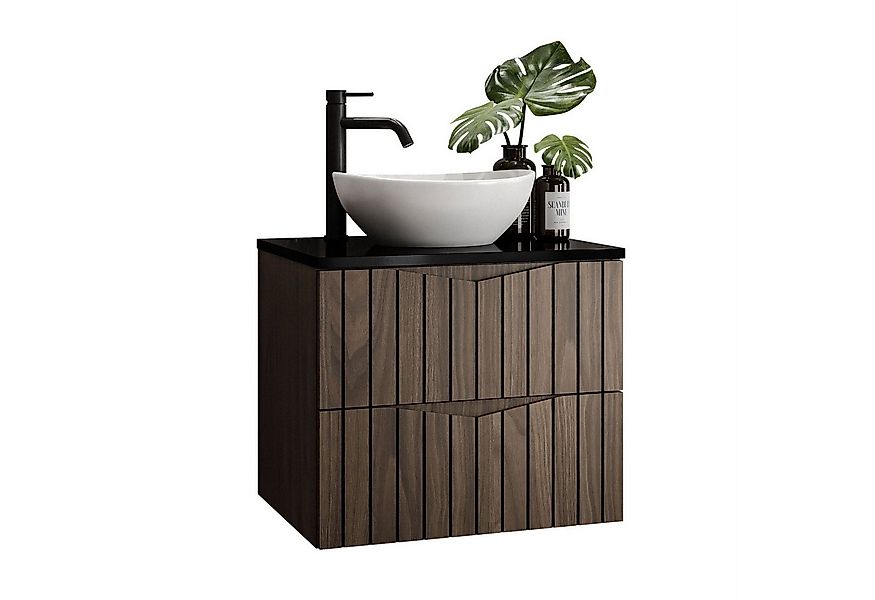 Lookway Badmöbel-Set HIKARI I 60 cm Hängeschrank mit Aufsatzwaschbecken, (B günstig online kaufen