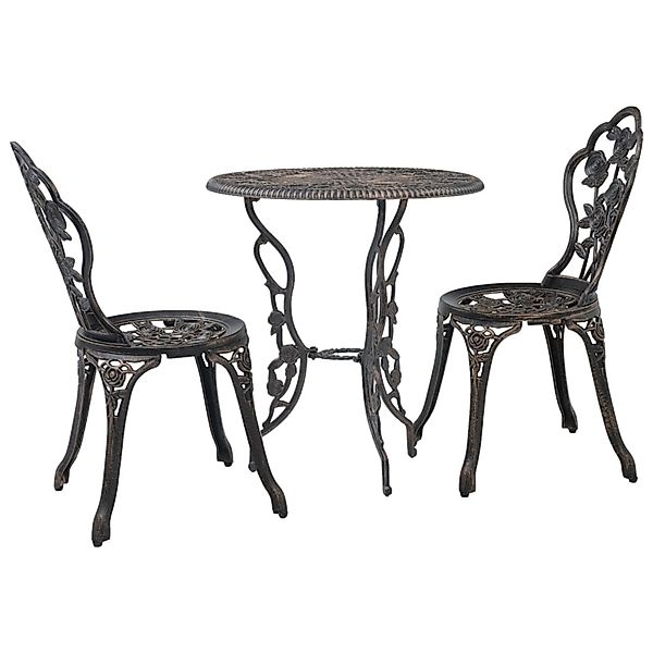 vidaXL Gartenlounge-Set 3-tlg. Bistro-Set Aluminiumguss, (3-tlg) günstig online kaufen