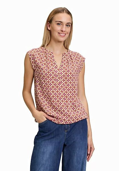 Cartoon Schlupfbluse Cartoon Casual-Bluse mit Muster günstig online kaufen