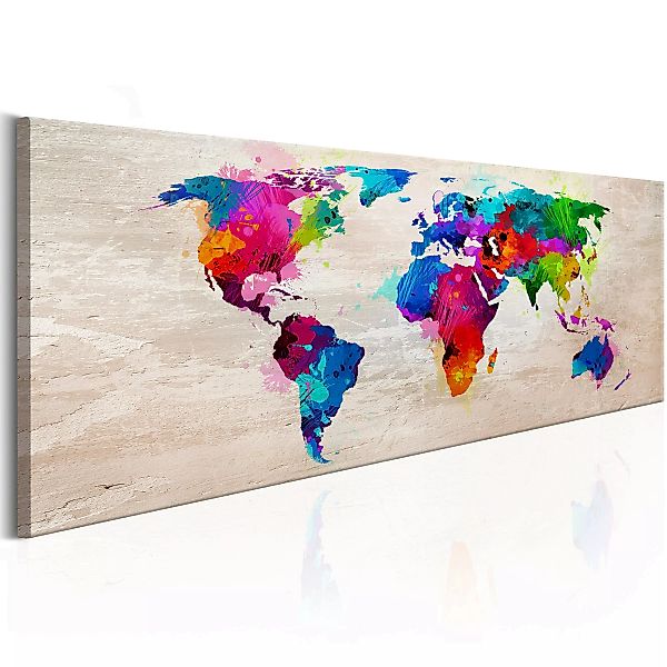 Wandbild - World Map: Finesse Of Colours günstig online kaufen