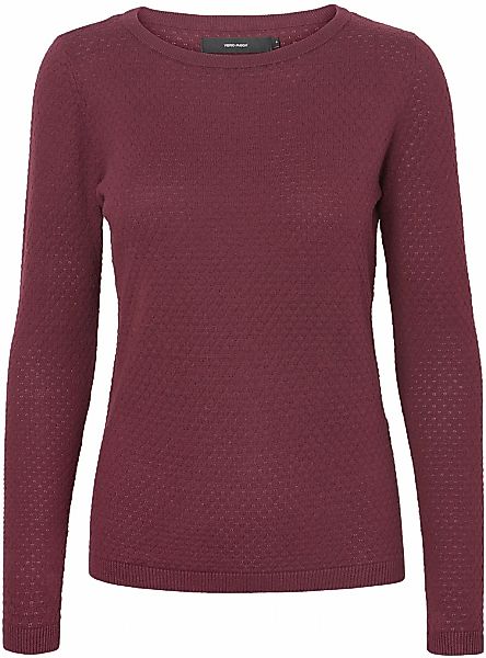 Vero Moda Rundhalspullover "VMCARE STRUCTURE LS O-NECK BLOUSE" aus Bio-Baum günstig online kaufen