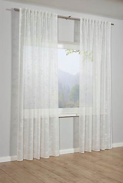 GARDINIA Gardine Schal mit Gardinenband Ausbrenner günstig online kaufen