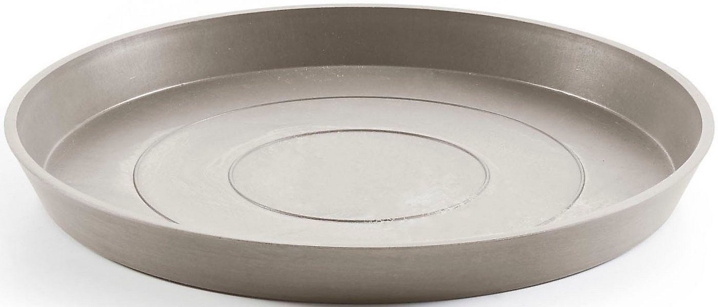 ECOPOTS Blumentopfuntersetzer ROUND SAUCER Taupe, BxTxH: 44,5x44,5x3,5 cm günstig online kaufen