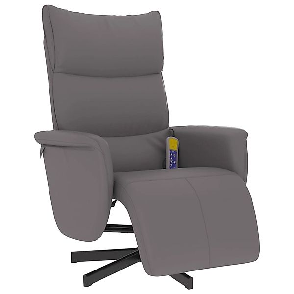 vidaXL Sessel Massagesessel mit Fußteil Grau günstig online kaufen