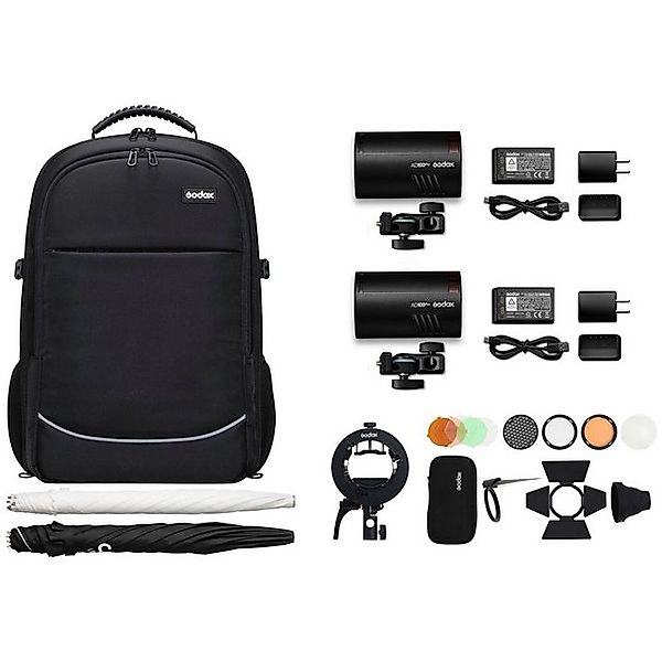 Godox AD100Pro - K2 Dual flash Rucksack kit Studio-Blitzgerät günstig online kaufen