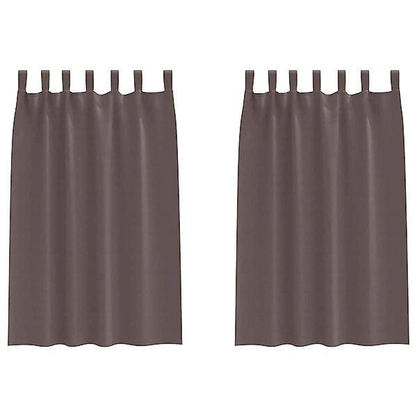 vidaXL Verdunkelungs-Vorhänge mit Ringen Dunkelbraun Polyester 4107554 günstig online kaufen
