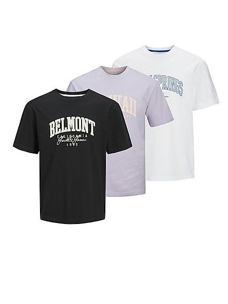 Jack & Jones T-Shirt JACK & JONES Male T-Shirt 3er-Pack Logo Rundhals T-Shi günstig online kaufen