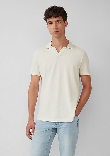 s.Oliver Kurzarmshirt Polo-Shirt Poloshirt aus Baumwolle mit offenem Kragen günstig online kaufen