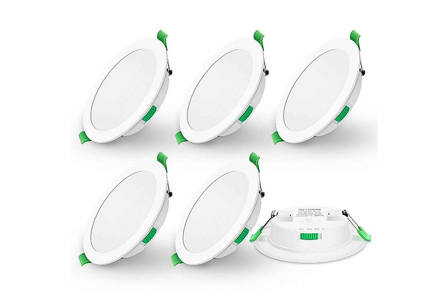 ALUSSO LED Einbaustrahler 6er-Set, Decken Leuchte, Flach Strahler für Bad, günstig online kaufen