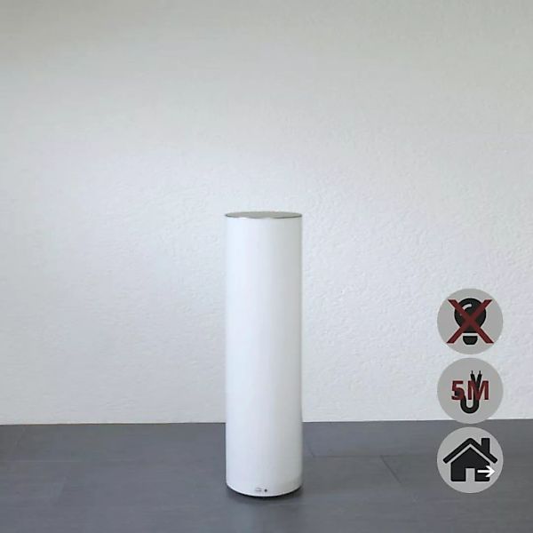 EPSTEIN-DESIGN APOLLO AUßEN 72 cm 5M KABEL Säulenleuchte Weiß 2-Flammig günstig online kaufen