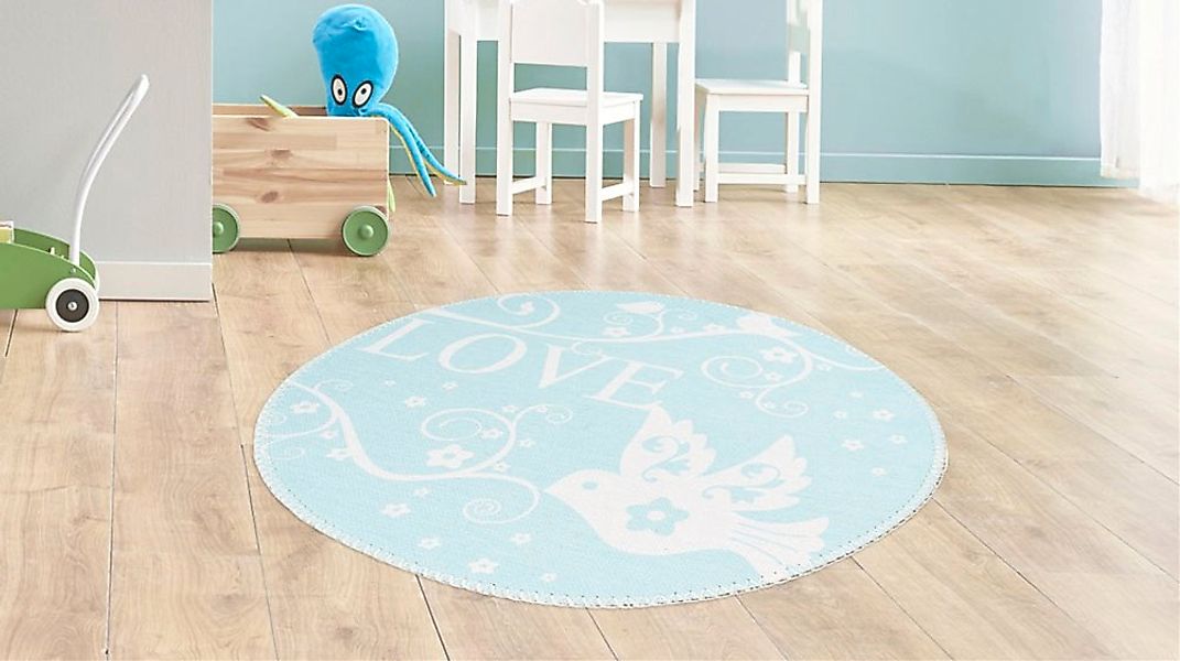Arte Espina Kinderteppich »Bambini 400«, rund, 5 mm Höhe, Fantasievoll bedr günstig online kaufen