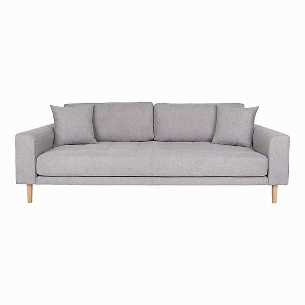 ebuy24 Sofa Lido Sofa 3 Personen mit 2 Kissen hellgrau. günstig online kaufen