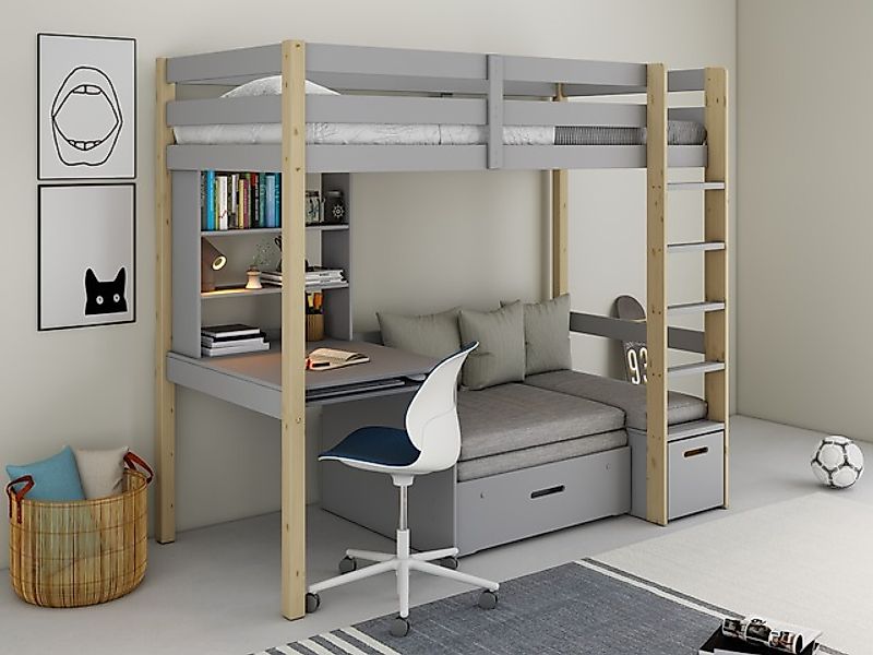 Lüttenhütt Etagenbett "HENNE" TOPSELLER! Hochbett, Ideal für kleine Räume, günstig online kaufen