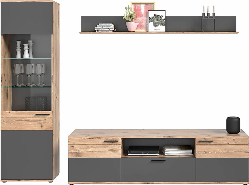INOSIGN Wohnwand "Riga" 3 Stk. tlg. günstig online kaufen