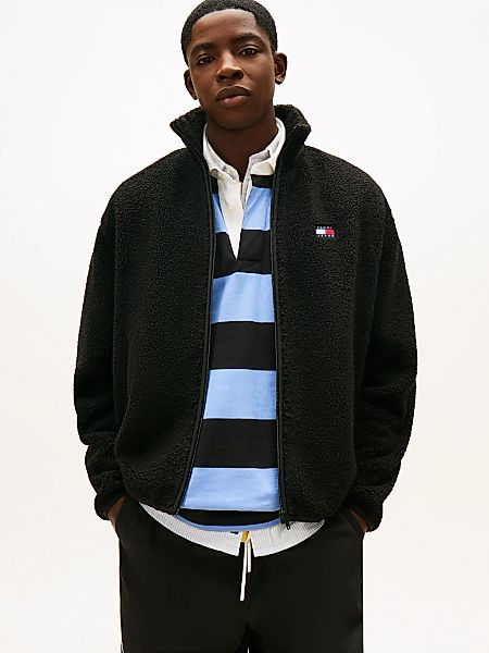 Tommy Jeans Fleecejacke "TJM BADGE TEDDY" Stehkragen, regular fit, Teddyfle günstig online kaufen
