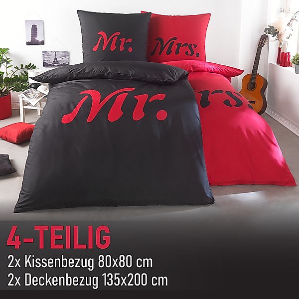 Kuscheli Partnerbettwäsche 2x 135x200 + 2x günstig online kaufen