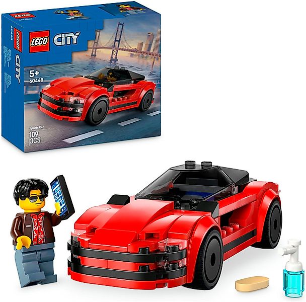 LEGO® Roter Sportwagen (60448), LEGO City Konstruktionsspielsteine, (109 St günstig online kaufen