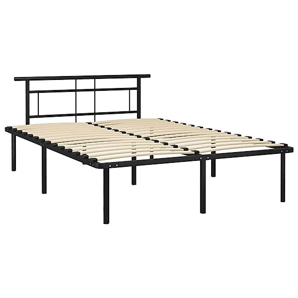 vidaXL Bettgestell Schwarz Metall 140x200 cm Modell 5651016 günstig online kaufen