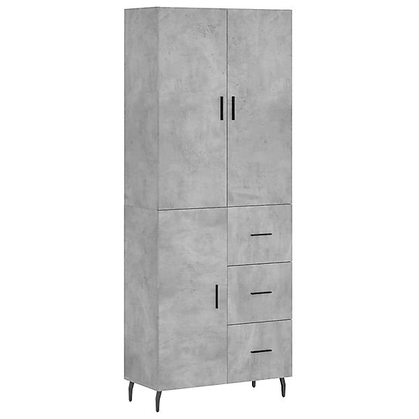 vidaXL Highboard Betongrau 69,5x34x180 cm Holzwerkstoff 3195919 günstig online kaufen