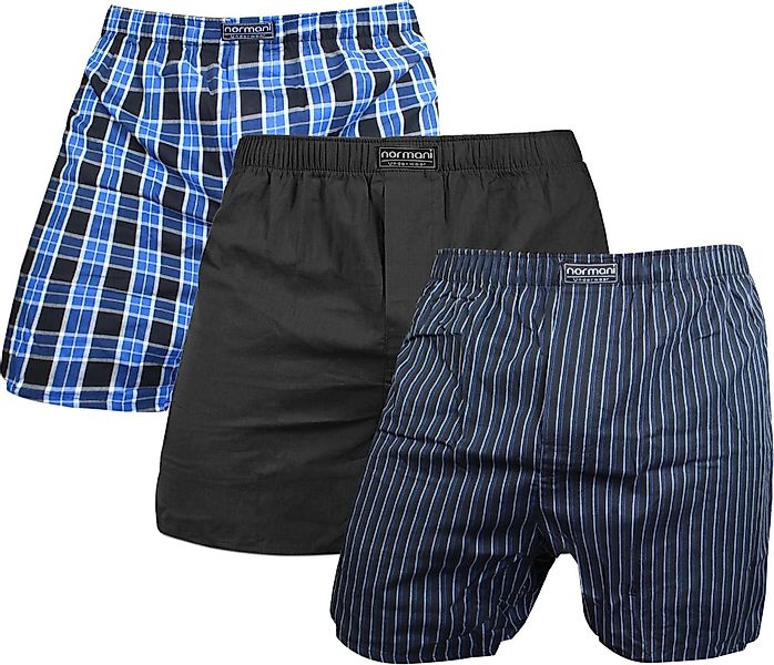 normani Boxershorts 3 Stück Herren Web günstig online kaufen
