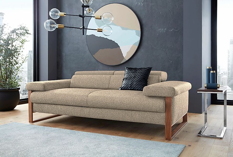 W.SCHILLIG 2-Sitzer "finn", German Design Award 2016, Fußgestell Nussbaum n günstig online kaufen
